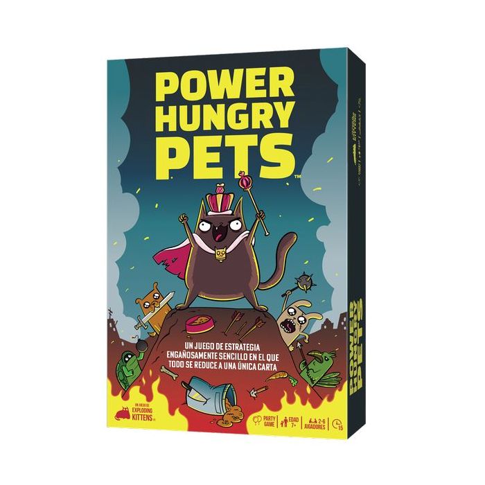 Power Hungry Pets juego en caja de Exploding Kittens