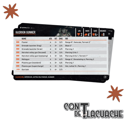 Kill Team Datacards Kasrkin | Games Workshop - Con T de Tlacuache - Games Workshop