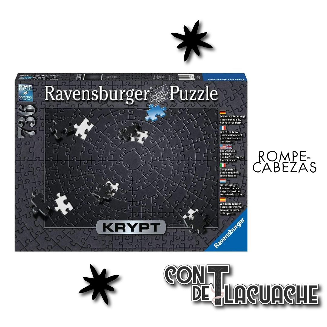 Krypt - Todo Negro (736pzas) | Ravensburger - Con T de Tlacuache - Ravensburger