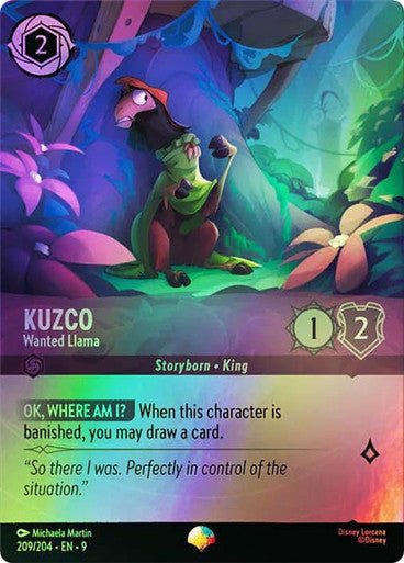 Kuzco - Wanted Llama (Rainbow Foil) - Con T de Tlacuache - Ravensburger