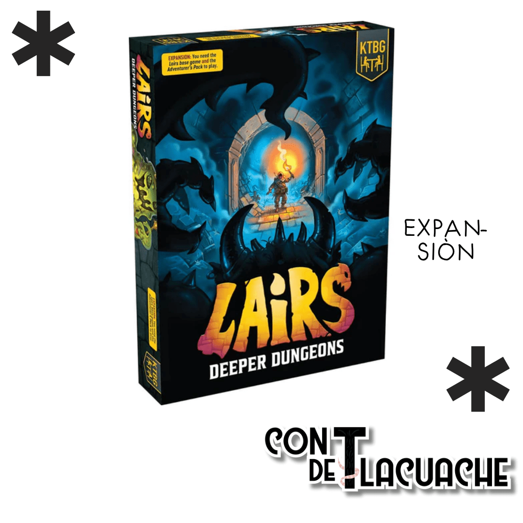 Lairs: Deeper Dungeons: Expansion | Kids Table Board Gaming - Con T de Tlacuache - Kids Table Board Gaming