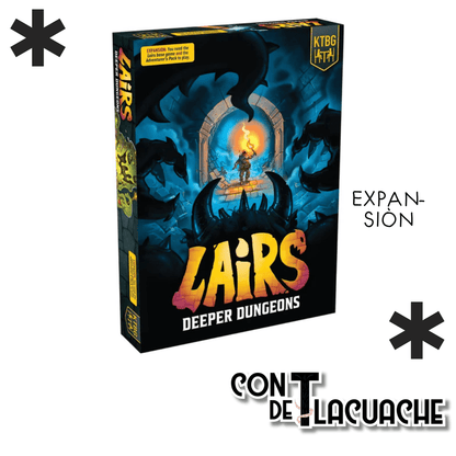 Lairs: Deeper Dungeons: Expansion | Kids Table Board Gaming - Con T de Tlacuache - Kids Table Board Gaming