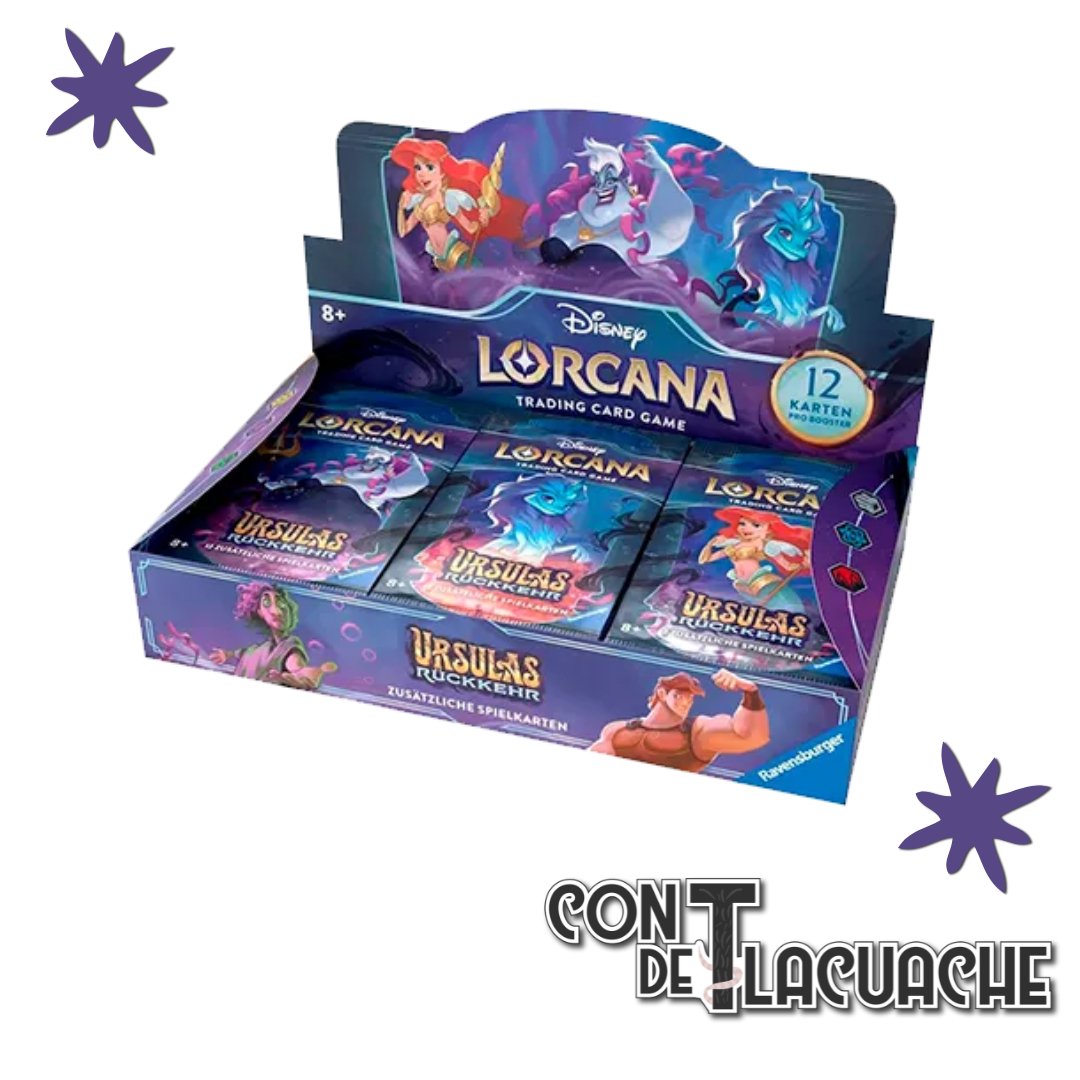Lorcana Booster set 4 "Ursula's Return" caja con 24 sobres | Ravesburger - Con T de Tlacuache - Ravesburger