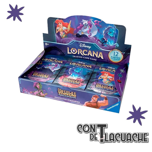 Lorcana Booster set 4 "Ursula's Return" caja con 24 sobres | Ravesburger - Con T de Tlacuache - Ravesburger