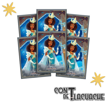 Lorcana Card Sleeves Tiana Shimmering Skies | Ravensburger - Con T de Tlacuache - Lorcana