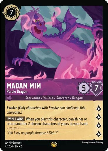 Madam Mim - Purple Dragon (Non - foil) - Con T de Tlacuache - Ravensburger