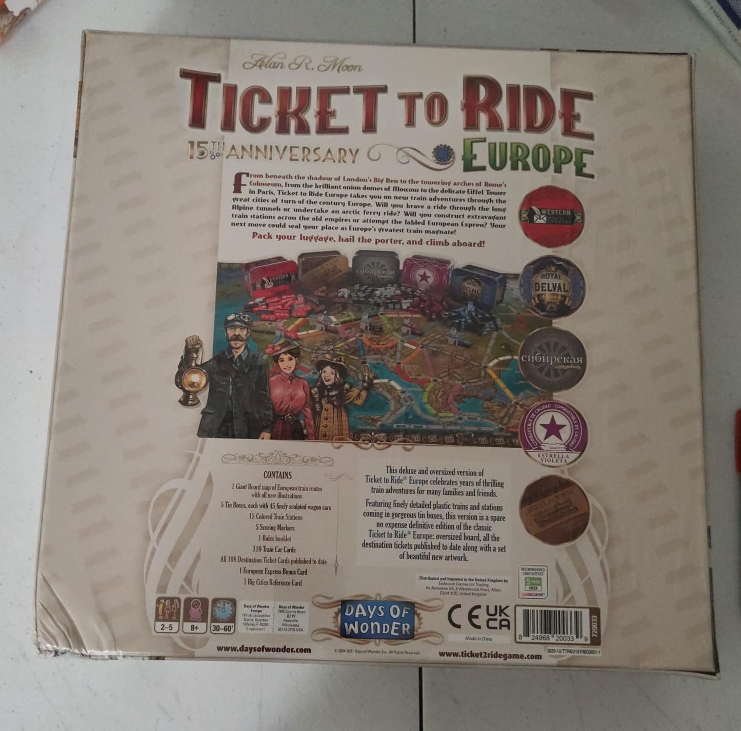 (MADREA - Ditto) Ticket to Ride Europe (15th Anniversary Edition) | Days of Wonder - Con T de Tlacuache - Days of Wonder