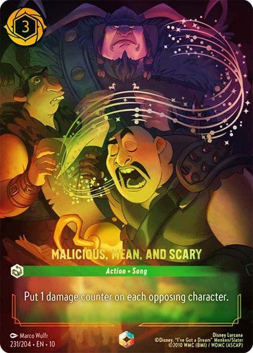 Malicious, Mean, and Scary (Inkwash Foil) - Con T de Tlacuache - Ravensburger