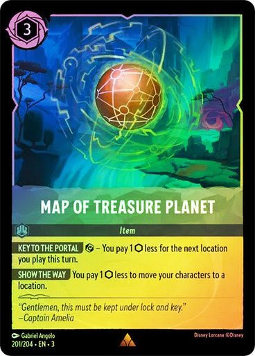 Map of Treasure Planet (Cold Foil) - Con T de Tlacuache - Ravensburger