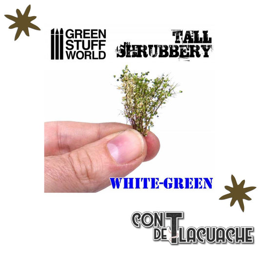 Matorral Alto / Tall Shrubbery - White/Green | Green Stuff World - Con T de Tlacuache - Green Stuff World