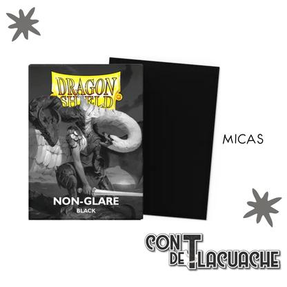 Matte Non - glare - Black Standard 100pz | Dragon Shield - Con T de Tlacuache - Dragonshield