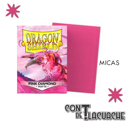 Matte Sleeves - Standard Size "Pink Diamond" 100pz | Dragonshield - Con T de Tlacuache - Dragonshield