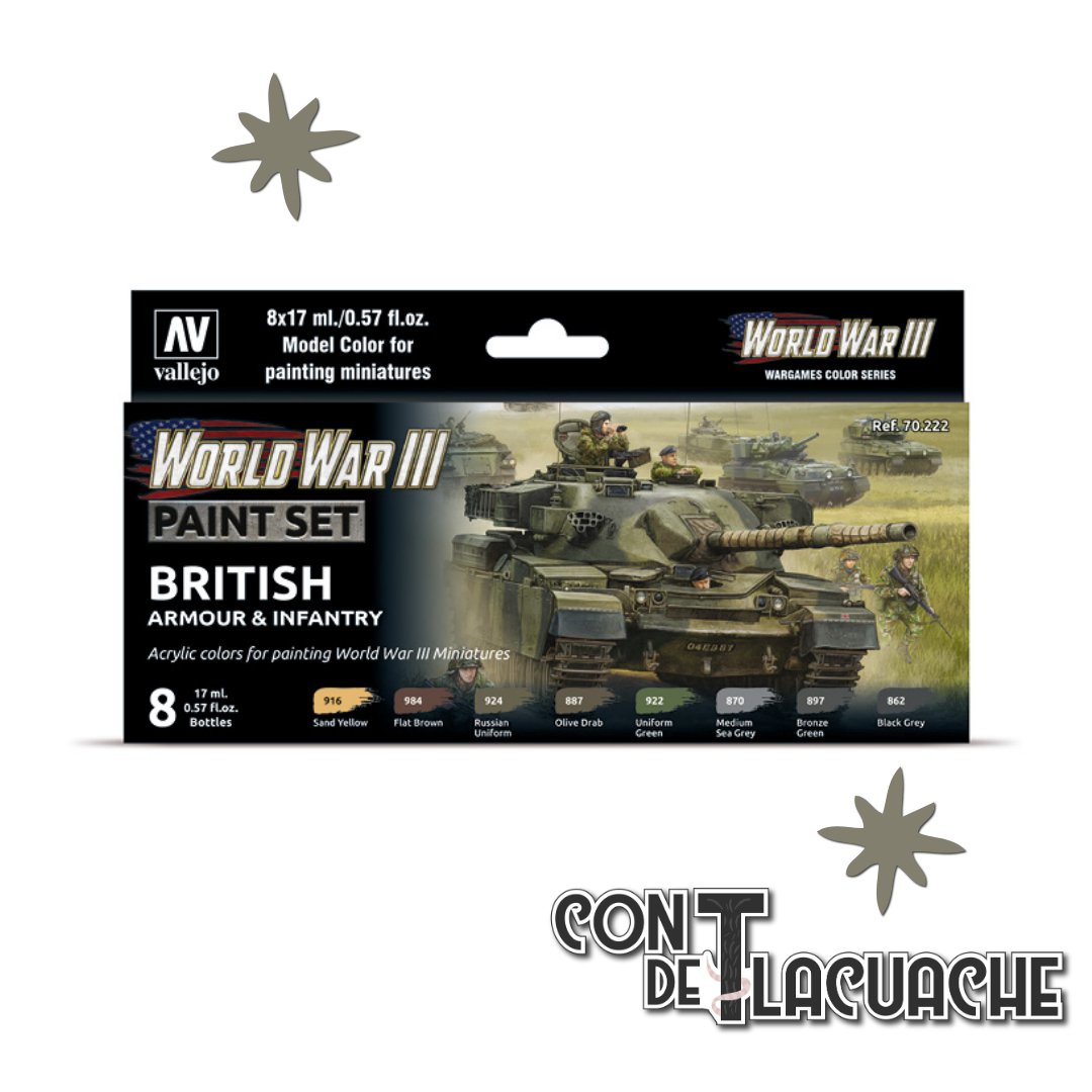 MC WWIII British Armour & Infantry | Vallejo - Con T de Tlacuache - Vallejo