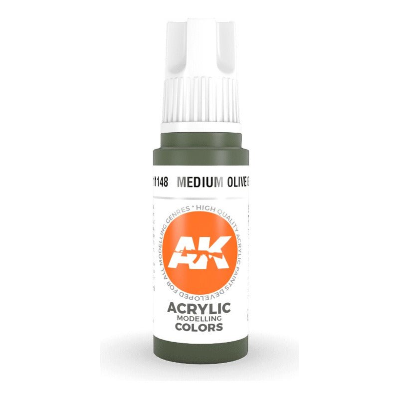 Medium Olive Green 17Ml | Ak Interactive - Con T de Tlacuache - AK Interactive