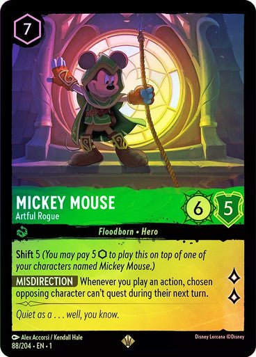 Mickey Mouse - Artful Rogue ( Cold Foil ) - Con T de Tlacuache - Ravensburger