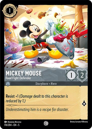 Mickey Mouse - Food Fight Defender (Non - foil ) - Con T de Tlacuache - Ravensburger