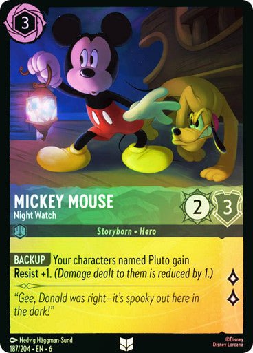 Mickey Mouse - Night Watch ( Cold Foil ) - Con T de Tlacuache - Ravensburger