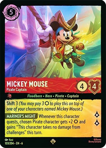 Mickey Mouse - Pirate Captain ( Cold Foil ) - Con T de Tlacuache - Ravensburger