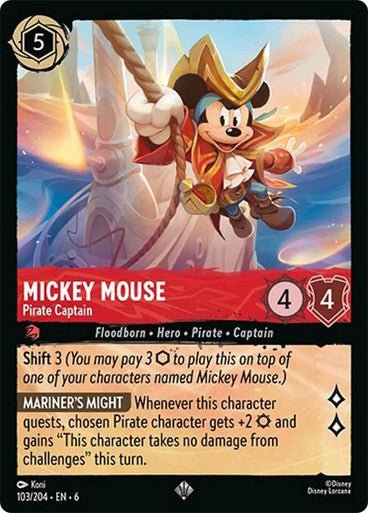 Mickey Mouse - Pirate Captain ( Non - foil ) - Con T de Tlacuache - Ravensburger