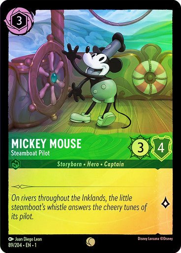 Mickey Mouse - Steamboat Pilot ( Cold Foil ) - Con T de Tlacuache - Ravensburger