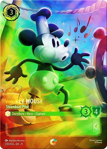 Mickey Mouse - Steamboat Pilot (Inkwash Foil) - Con T de Tlacuache - Ravensburger