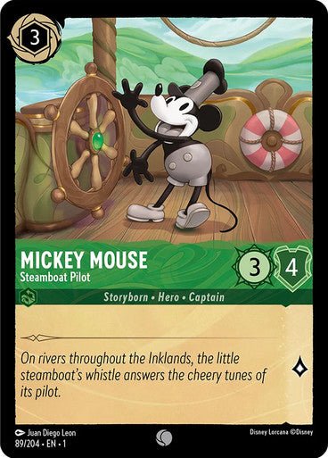 Mickey Mouse - Steamboat Pilot ( Non - foil ) - Con T de Tlacuache - Ravensburger