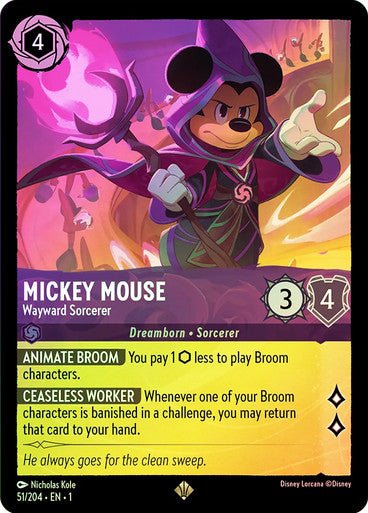 Mickey Mouse - Wayward Sorcerer ( Cold Foil ) - Con T de Tlacuache - Ravensburger