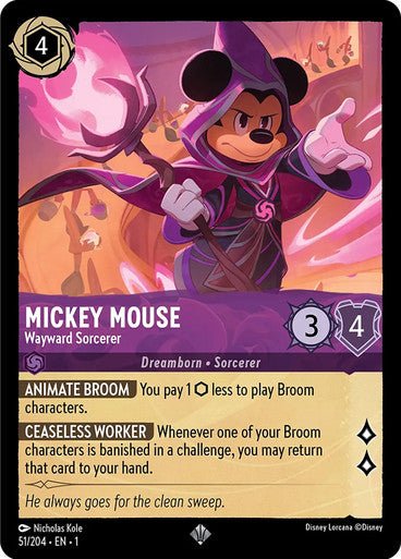 Mickey Mouse - Wayward Sorcerer ( Non - foil ) - Con T de Tlacuache - Ravensburger