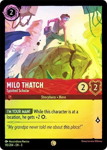 Milo Thatch - Spirited Scholar (Cold Foil) - Con T de Tlacuache - Ravensburger