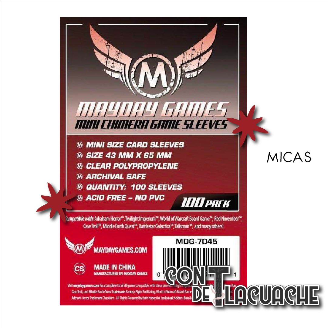 Mini Chimera Micas (43x65mm) Standard Protection (100pzas) | Mayday Games - Con T de Tlacuache - Mayday Games