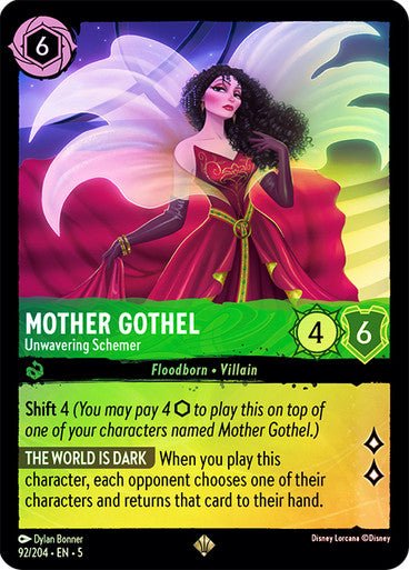 Mother Gothel - Unwavering Schemer (Cold Foil ) - Con T de Tlacuache - Ravensburger