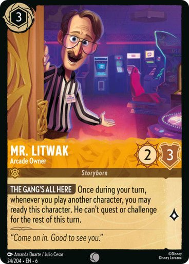 Mr. Litwak - Arcade Owner ( Non - foil ) - Con T de Tlacuache - Ravensburger