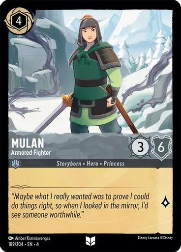 Mulan - Armored Fighter ( Non - foil ) | Ravesburger - Con T de Tlacuache - Ravensburger