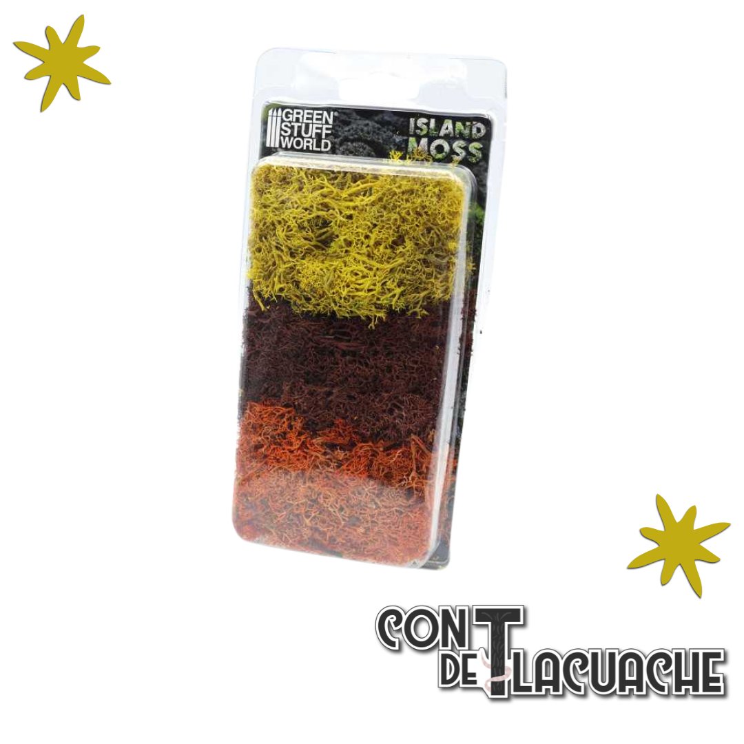 Musgo Modelismo / Scenery Moss - Amarillo/Marron/Amarillo | Green Stuff World - Con T de Tlacuache - Green Stuff World