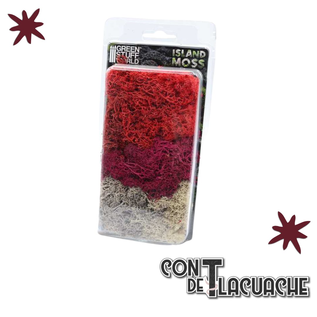Musgo Modelismo / Scenery Moss - Rojo/Fucsia/Gris | Green Stuff World - Con T de Tlacuache - Green Stuff World