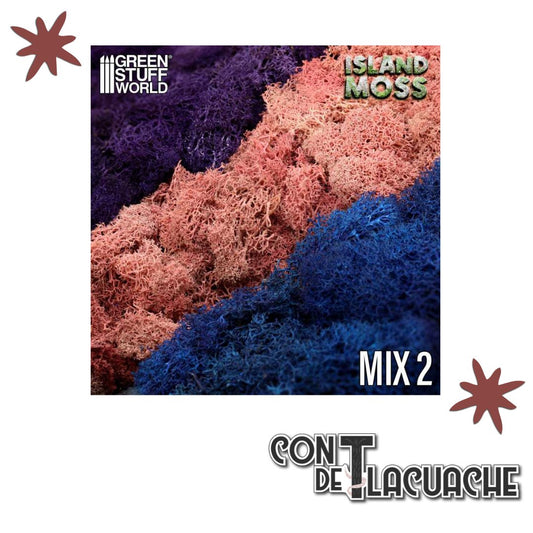 Musgo Modelismo / Scenery Moss - RosaClaro/Azul/Violeta | Green Stuff World - Con T de Tlacuache - Green Stuff World