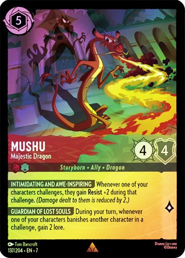 Mushu - Majestic Dragon (Cold Foil) - Con T de Tlacuache - Ravensburger