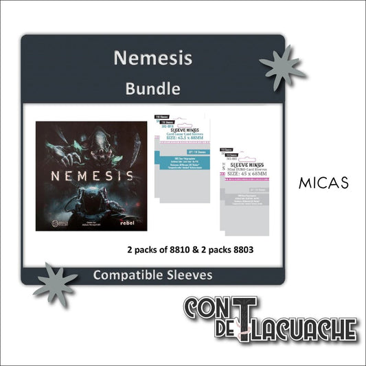 Nemesis Base Game Combo de Micas (8810X2 + 8803X2) | Sleeve Kings - Con T de Tlacuache - Sleeve Kings