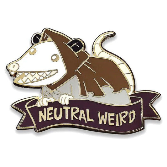 Neutral Weird Opossum Pin - Con T de Tlacuache - Con T de Tlacuache