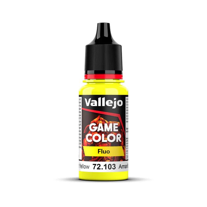 NEW Game Color Fluorescent Yellow 18ml (72103) | Vallejo - Con T de Tlacuache - Vallejo