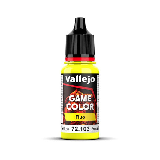 NEW Game Color Fluorescent Yellow 18ml (72103) | Vallejo - Con T de Tlacuache - Vallejo
