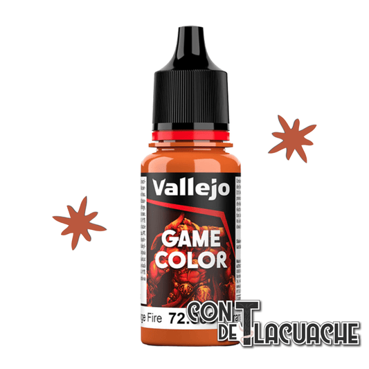 NEW Game Color Orange Fire 18ml (72008) | Vallejo - Con T de Tlacuache - Vallejo