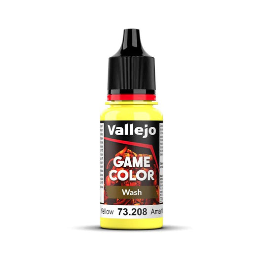 NEW Game Color Wash Yellow 18ml (73208) | Vallejo - Con T de Tlacuache - Vallejo