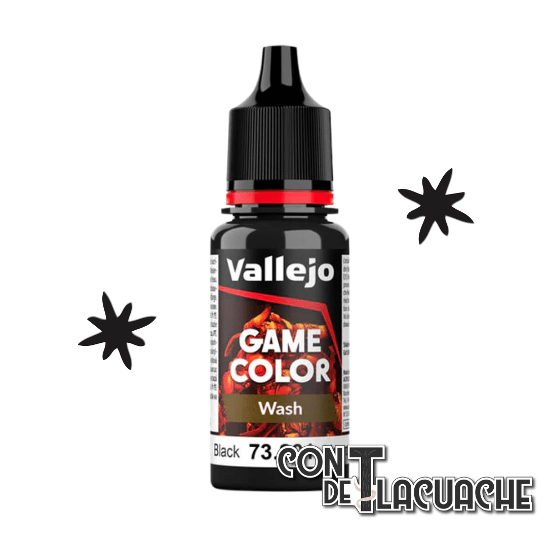 NEW Game Wash Black 18ml (73201) | Vallejo - Con T de Tlacuache - Vallejo