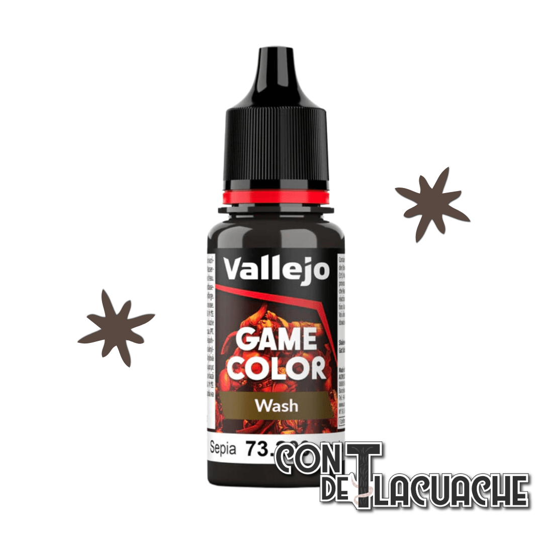 NEW Game Wash Sepia 18ml (73200) | Vallejo - Con T de Tlacuache - Vallejo