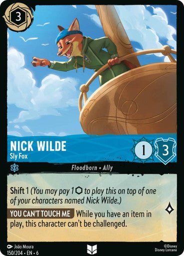 Nick Wilde - Sly Fox ( Non - foil ) - Con T de Tlacuache - Ravensburger
