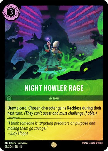 Night Howler Rage (Cold Foil ) - Con T de Tlacuache - Ravensburger
