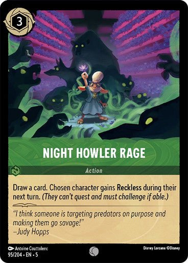 Night Howler Rage (Non - foil ) - Con T de Tlacuache - Ravensburger