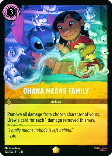 Ohana Means Family (Cold Foil) | Ravensburger - Con T de Tlacuache - Ravensburger