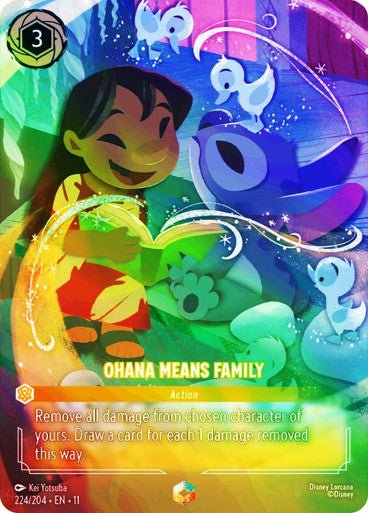 Ohana Means Family (Inkwash Foil) | Ravensburger - Con T de Tlacuache - Ravensburger